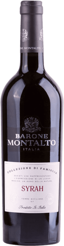 13,95 € Free Shipping | Red wine Barone Montalto Collezione Famiglia I.G.T. Terre Siciliane Sicily Italy Syrah Bottle 75 cl