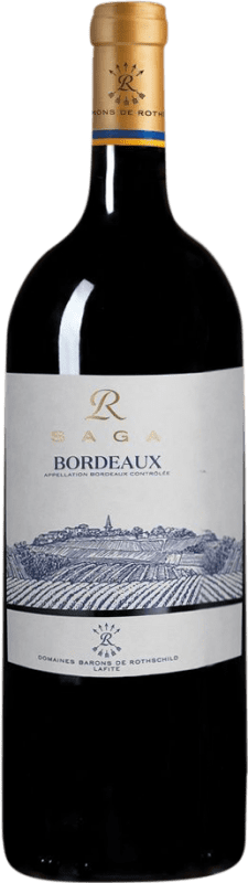 56,95 € 免费送货 | 红葡萄酒 Château Lafite-Rothschild Saga R A.O.C. Bordeaux 波尔多 法国 Merlot — 梅洛, Cabernet Sauvignon — 赤霞珠 大瓶 — Magnum 1,5 L