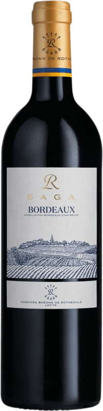 11,95 € Бесплатная доставка | Красное вино Château Lafite-Rothschild Saga Rouge A.O.C. Bordeaux Бордо Франция Merlot, Cabernet Sauvignon бутылка 75 cl