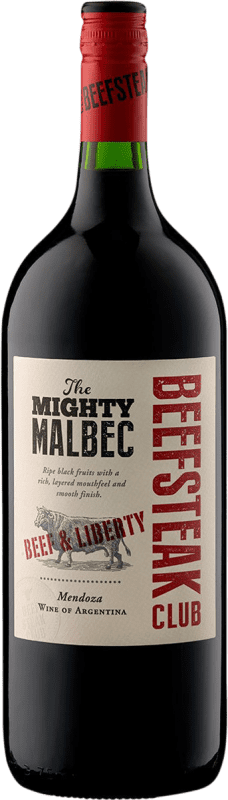 24,95 € Kostenloser Versand | Rotwein Beefsteak Club Beef & Liberty Mighty I.G. Mendoza Mendoza Argentinien Malbec Magnumflasche 1,5 L