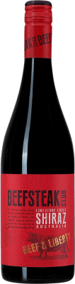 8,95 € 送料無料 | 赤ワイン Beefsteak Club Beef & Liberty Shiraz 南オーストラリア州 オーストラリア Merlot, Syrah, Cabernet Sauvignon ボトル 75 cl