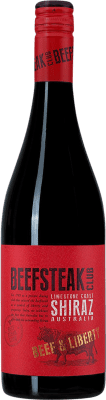 9,95 € Бесплатная доставка | Красное вино Beefsteak Club Beef & Liberty Shiraz Южная Австралия Австралия Merlot — Мерло, Syrah — Сира, Cabernet Sauvignon — Каберне Совиньон Бутылка 75 cl