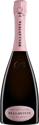 59,95 € Бесплатная доставка | Розовое игристое вино Bellavista Alma Grande Cuvée, Rosé — Розе D.O.C.G. Franciacorta Ломбардии Италия 75 cl