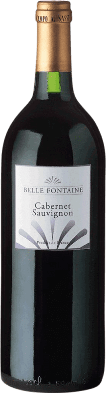 13,95 € Kostenloser Versand | Rotwein Belle Fontaine I.G.P. Vin de Pays d'Oc Bordeaux Frankreich Cabernet Sauvignon Flasche 1 L