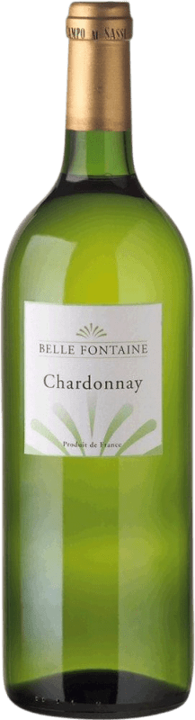 11,95 € Бесплатная доставка | Белое вино Belle Fontaine Croix d'Or I.G.P. Vin de Pays d'Oc Бордо Франция Chardonnay — Шардоне 1 L