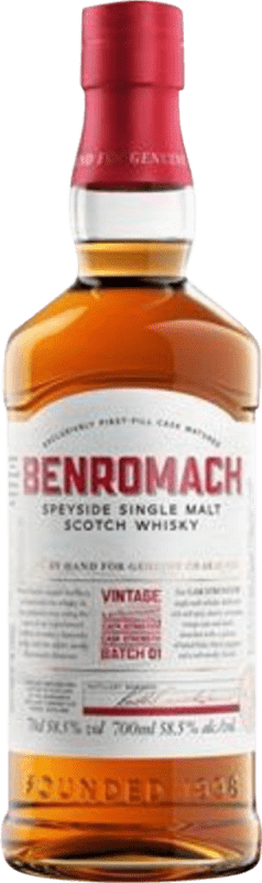 112,95 € Envoi gratuit | Single Malt Whisky Benromach Cask Strength Speyside Royaume-Uni Bouteille 70 cl