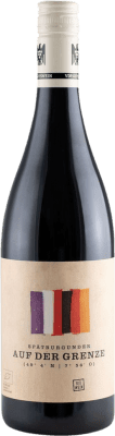 14,95 € 免费送货 | 红酒 Bernhart Auf der Grenze Q.b.A. Pfälz 普法尔茨 德国 Pinot Black 瓶子 75 cl