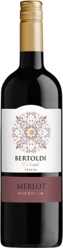 6,95 € Kostenloser Versand | Rotwein Bertoldi I.G.T. Venezia Venecia Italien Merlot Flasche 75 cl