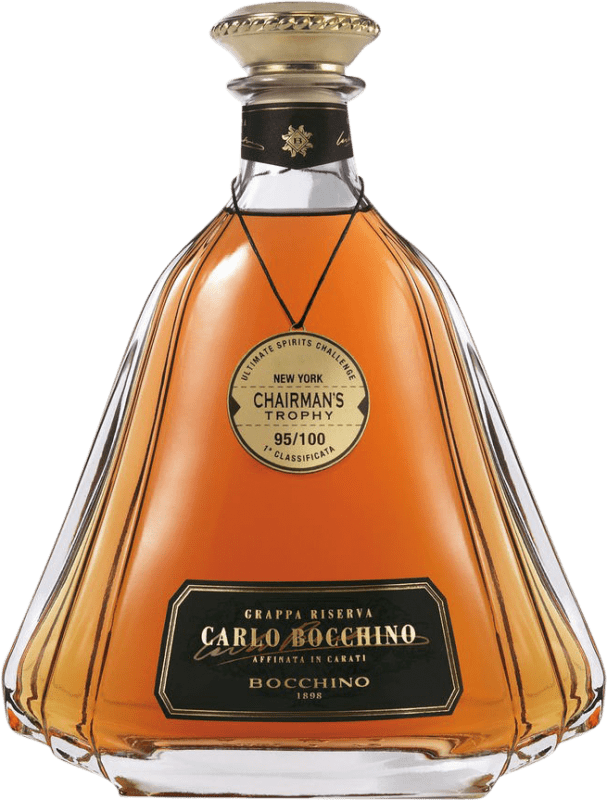 266,95 € Spedizione Gratuita | Grappa Bocchino Cask Finish — Affinato in Botte Riserva Piemonte Italia Nebbiolo, Barbera, Moscato 70 cl
