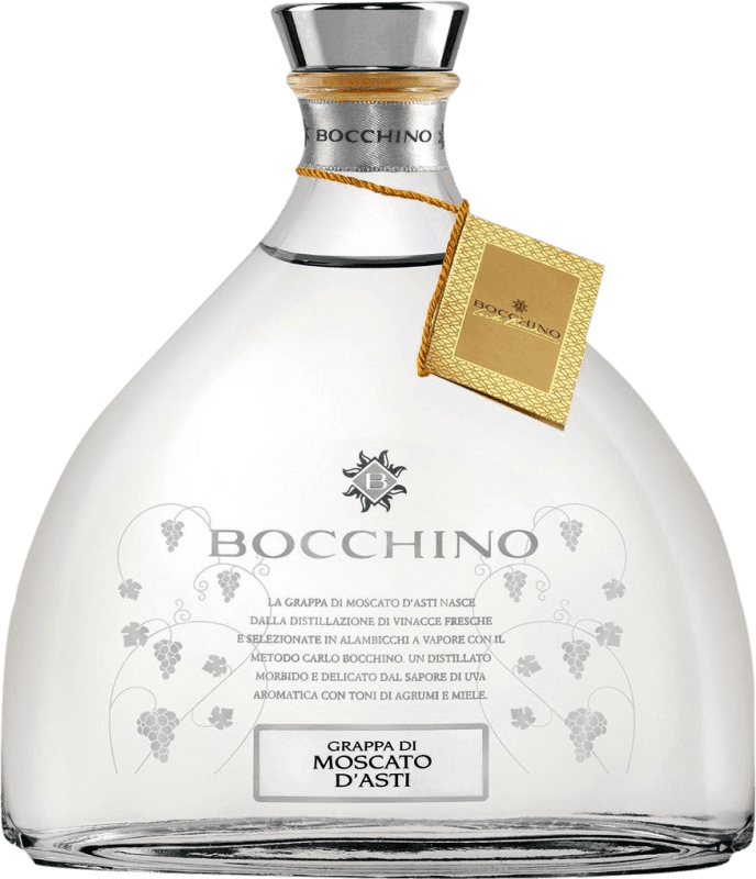 71,95 € Kostenloser Versand | Grappa Bocchino D.O.C.G. Moscato d'Asti Piemont Italien Moscato — Muskateller Flasche 70 cl