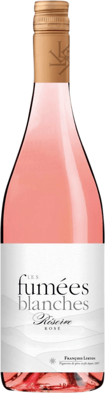 12,95 € Бесплатная доставка | Розовое вино François Lurton Les Fumées Blanches Rosé — Розе I.G.P. Vin de Pays Côtes de Gascogne Франция Merlot — Мерло, Cabernet Franc — Каберне Фран, Tannat — Таннат, Colombard — Коломбар 75 cl