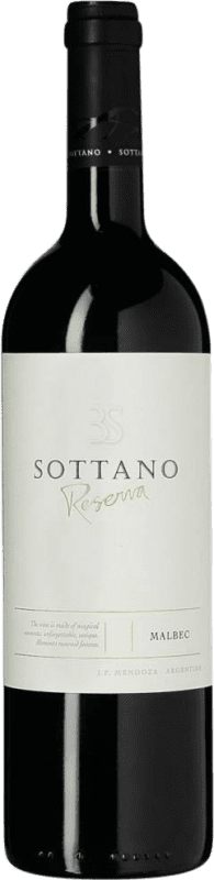 19,95 € Бесплатная доставка | Красное вино Sottano Резерв I.G. Mendoza Мендоса Аргентина Malbec бутылка 75 cl