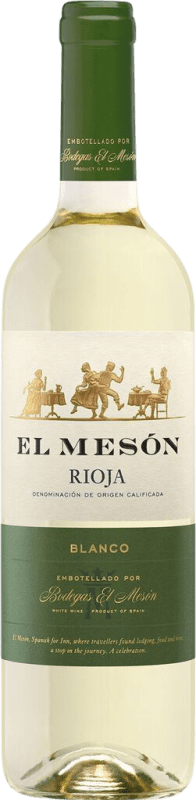 8,95 € Spedizione Gratuita | Vino bianco El Mesón Blanco D.O. Cigales Castilla y León Spagna Viura Bottiglia 75 cl