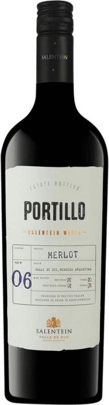 9,95 € 免费送货 | 红酒 El Portillo I.G. Valle de Uco 门多萨 阿根廷 Merlot 瓶子 75 cl