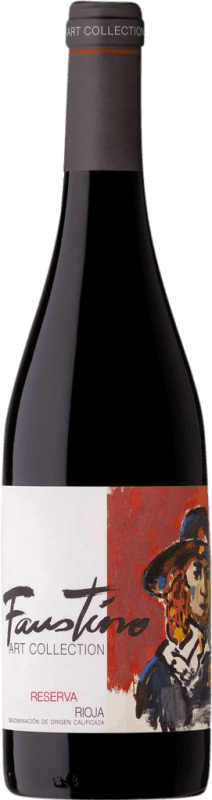 19,95 € Kostenloser Versand | Rotwein Faustino Art Collection Reserve D.O.Ca. Rioja La Rioja Spanien Tempranillo Flasche 75 cl