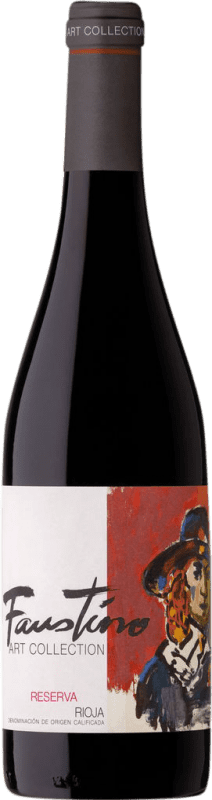 19,95 € Kostenloser Versand | Rotwein Faustino Art Collection Reserve — Gereift D.O.Ca. Rioja La Rioja Spanien Tempranillo Flasche 75 cl