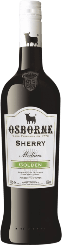 16,95 € 免费送货 | 强化酒 Osborne Gold Medium Dry 半干半甜 D.O. Jerez-Xérès-Sherry 安达卢西亚 西班牙 Nebbiolo, Palomino Fino 瓶子 75 cl