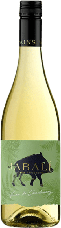 10,95 € Бесплатная доставка | Белое вино Paniza Jabalí Agostón Chardonnay Viura D.O. Cariñena Арагон Испания Viura — Виура, Chardonnay — Шардоне 75 cl