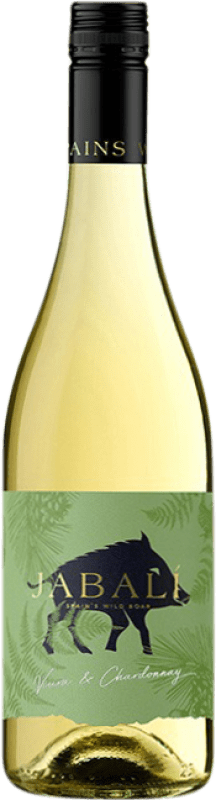 9,95 € 免费送货 | 白酒 Paniza Jabalí Agostón Chardonnay Viura D.O. Cariñena 阿拉贡 西班牙 Viura, Chardonnay 瓶子 75 cl