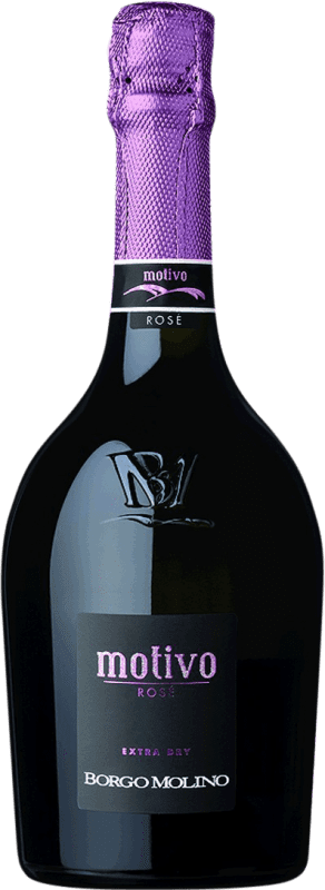 42,95 € Envío gratis | Espumoso rosado Borgo Molino Motivo Spumante Rosé Extra Dry Extra Seco I.G.T. Marca Trevigiana Venecia Italia Pinot Negro, Nebbiolo, Glera Botella Magnum 1,5 L