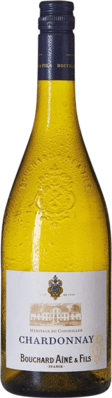 7,95 € Spedizione Gratuita | Vino bianco Bouchard Aîné Héritage du Conseiller I.G.P. Vin de Pays d'Oc bordò Francia Chardonnay Bottiglia 75 cl