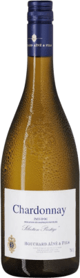 12,95 € Envío gratis | Vino Blanco Bouchard Aîné Selection — Selección, Prestige I.G.P. Vin de Pays d'Oc Burdeos Francia Chardonnay 75 cl