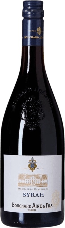 9,95 € Spedizione Gratuita | Vino rosso Bouchard Aîné Héritage du Conseiller I.G.P. Vin de Pays d'Oc bordò Francia Syrah Bottiglia 75 cl