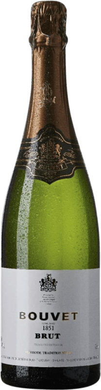 12,95 € Envoi gratuit | Vin Mousseux Blanc Bouvet Ladubay 1851 Brut Traditionnelle Loire France Chardonnay, Chenin Bouteille 75 cl