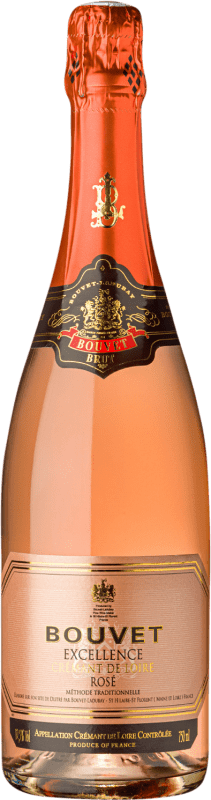 21,95 € Envoi gratuit | Vin Mousseux Rosé Bouvet Ladubay Excellence Brut Cuvée, Rosé A.O.C. Crémant de Loire Loire France Cabernet Franc 75 cl