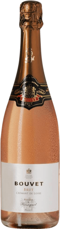 14,95 € Envoi gratuit | Vin Mousseux Rosé Bouvet Ladubay Rossignol Brut Cuvée, Rosé Réserve A.O.C. Crémant de Loire Loire France Bouteille 75 cl