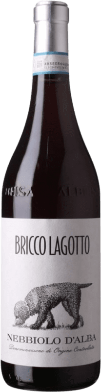 17,95 € Spedizione Gratuita | Vino Rosso Bricco Lagotto D.O.C. Nebbiolo d'Alba Piemonte Italia Nebbiolo Bottiglia 75 cl