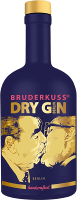 112,95 € 免费送货 | 金酒 Gin Bruderkuss Lila 限量版 普法尔茨 德国 中瓶装 50 cl