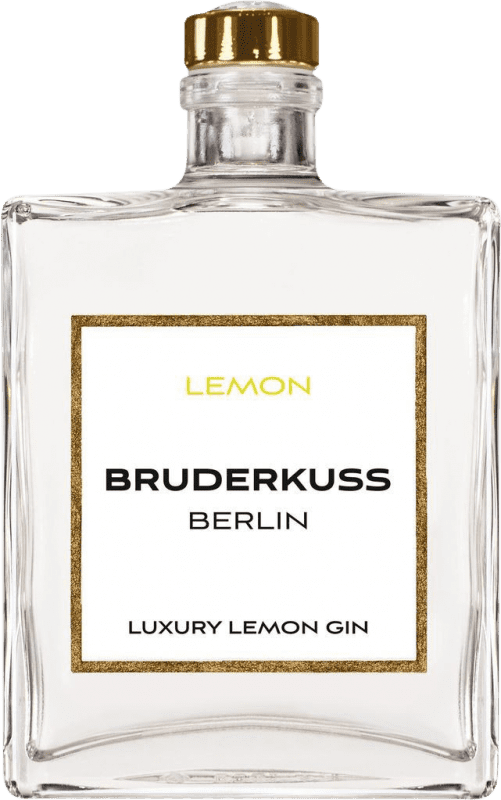 105,95 € Free Shipping | Genever Gin Bruderkuss Luxury Pfälz Germany Medium Bottle 50 cl Lemon