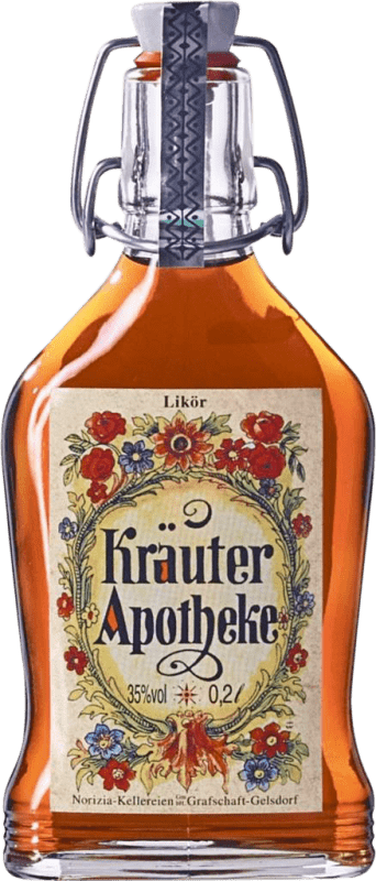 7,95 € Envio grátis | Licor de Ervas Kräuter Apotheke Alemanha Garrafinha 20 cl