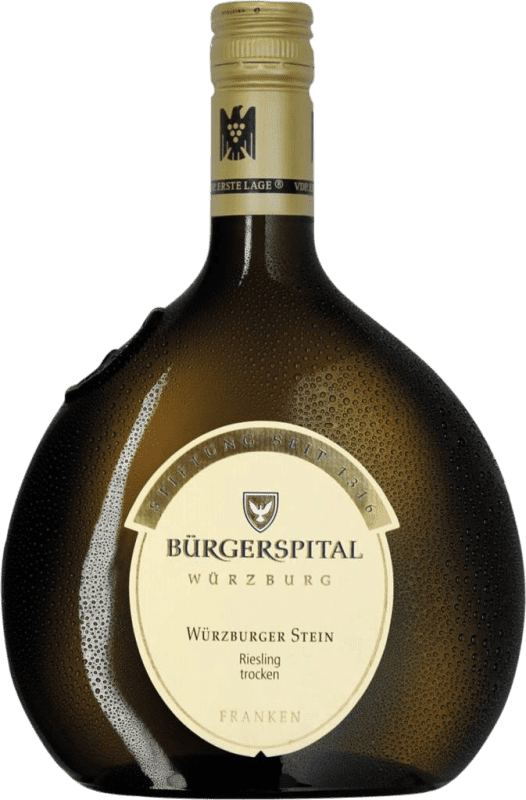 21,95 € Бесплатная доставка | Белое вино Bürgerspital Heiligen Geist Würzburger Stein сухой Franken Германия Riesling бутылка 75 cl