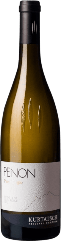 28,95 € Kostenloser Versand | Weißwein Kurtatsch Penon D.O.C. Alto Adige Tirol del Sur Italien Pinot Gris — Grauburgunder Flasche 75 cl