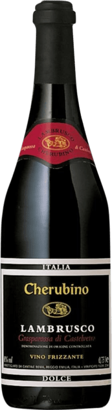 9,95 € Spedizione Gratuita | Vino Rosso Bema Cherubino D.O.C. Lambrusco Grasparossa di Castelvetro Emilia-Romagna Italia Lambrusco 75 cl
