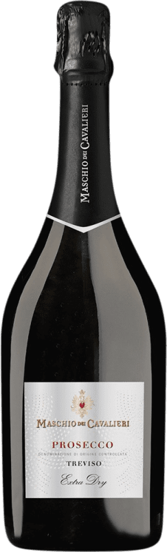 18,95 € Бесплатная доставка | Белое игристое вино Beniamino Maschio Cavalieri Extra Dry — Экстра сухое D.O.C. Prosecco Фриули-Венеция-Джулия Италия Glera — Глера Бутылка 75 cl