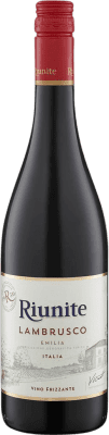 6,95 € 免费送货 | 红酒 Riunite Rosso I.G.T. Emilia Romagna 艾米利亚 - 罗马涅 意大利 Lambrusco 瓶子 75 cl