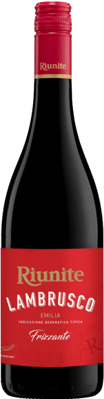 7,95 € Spedizione Gratuita | Vino Rosso Riunite I.G.T. Emilia Romagna Emilia-Romagna Italia Lambrusco 75 cl