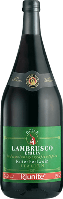 12,95 € 送料無料 | 赤ワイン Riunite Superiore I.G.T. Emilia Romagna エミリア=ロマーニャ イタリア Lambrusco Salamino, Lambrusco Marani, Lancellotta マグナムボトル 1,5 L