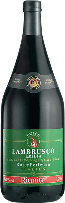 14,95 € 送料無料 | 赤ワイン Riunite 上級 I.G.T. Emilia Romagna エミリア=ロマーニャ イタリア Lambrusco — ランブルスコ マグナムボトル 1,5 L
