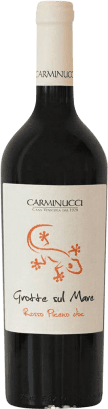 14,95 € Free Shipping | Red wine Carminucci Grotte sul Mare D.O.C. Rosso Piceno Marcas Italy Bottle 75 cl