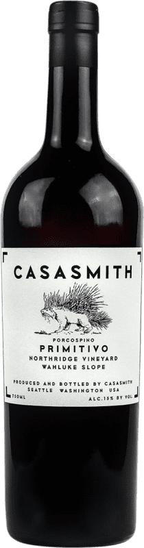 28,95 € 免费送货 | 红酒 Casa Smith Porcospino Washington 美国 Primitivo 瓶子 75 cl