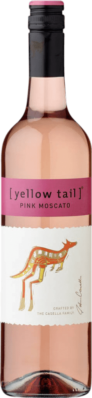 9,95 € Kostenloser Versand | Rosé-Wein Casella Yellow Tail Pink I.G. Southern Australia Südaustralien Australien Muskat Flasche 75 cl