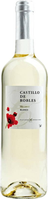 8,95 € Бесплатная доставка | Белое вино Castillo de Robles Blanco D.O. La Mancha Кастилья-Ла-Манча Испания Macabeo бутылка 75 cl