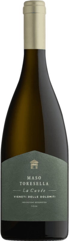 31,95 € 免费送货 | 白酒 Cavit Maso Toresella Cuvée Bianco I.G.T. Vigneti delle Dolomiti 特伦蒂诺 意大利 Chardonnay, Sauvignon White, Gewürztraminer, Riesling 瓶子 75 cl