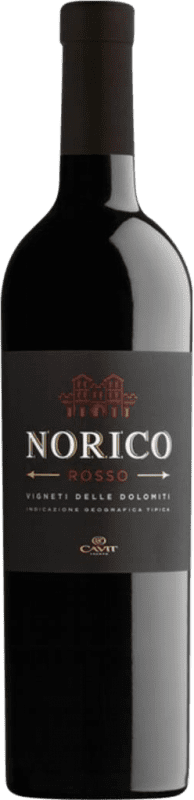 8,95 € Envio grátis | Vinho Tinto Cavit Norico I.G.T. Vigneti delle Dolomiti Trentino Itália Merlot, Cabernet Sauvignon, Teroldego 75 cl