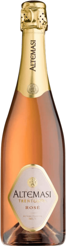 36,95 € 免费送货 | 玫瑰气泡酒 Cavit Altemasi Rosé 香槟 D.O.C. Trento 特伦蒂诺 意大利 Nebbiolo, Chardonnay 瓶子 75 cl