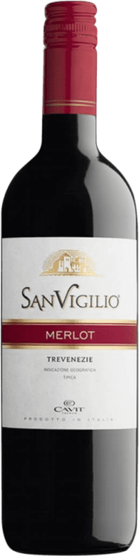 9,95 € Бесплатная доставка | Красное вино Cavit San Vigilio I.G.T. Trevenezie Венето Италия Merlot — Мерло 75 cl
